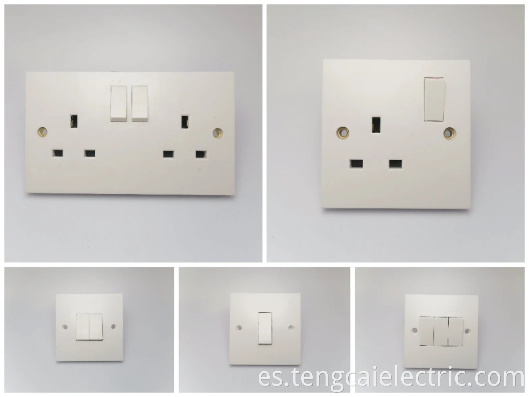 Socket del interruptor de la luz de la pared eléctrica del Bakelita del Reino Unido 2 GAND 13A